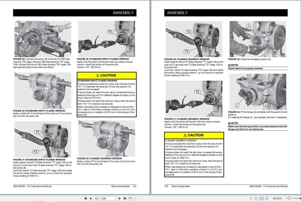 Dana Axle 212 Service Manual ASM 0025E 2