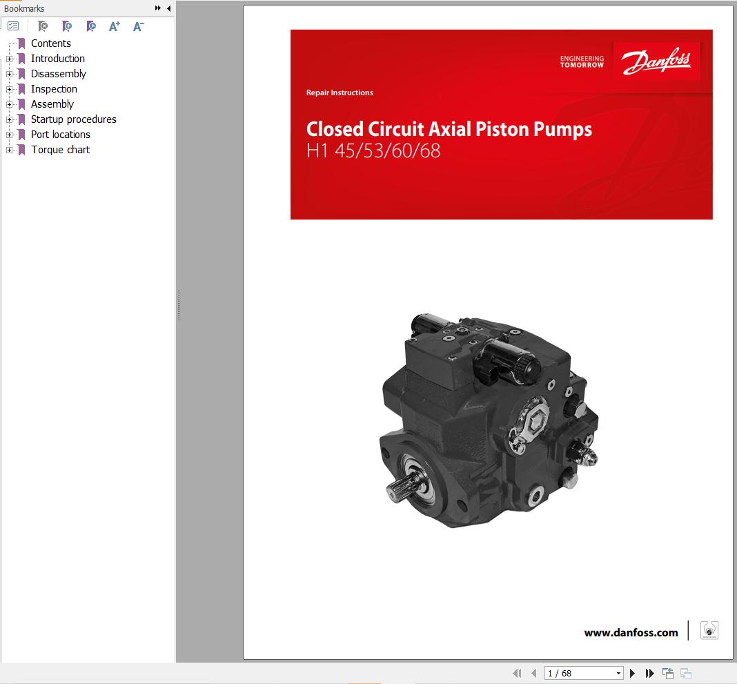 Danfoss Axial Piston Pumps H145 H153 H160 H168 Repair Manual AX00000194en 000303 1