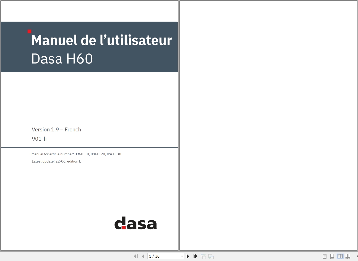 Dasa Bucking Software H60 User Manual FR 1