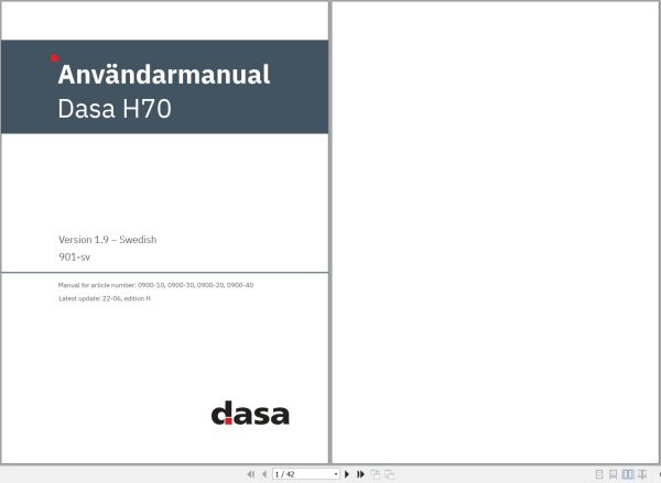 Dasa Bucking Software H70 User Manual SV 1