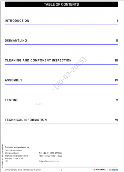 Delphi Euro 6 non pumping Injector Service Manual 2