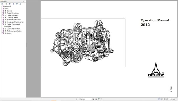 Deutz Engine 2012 Operation Manual 0297 9912 en 1