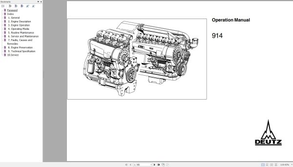 Deutz Engine 914 Operation Manual 0312 0382 en 1