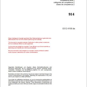 Deutz Engine 914 Workshop Manual 03124106de DE 1