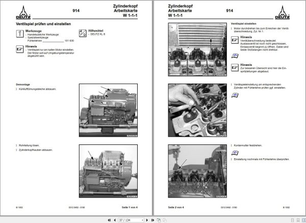 Deutz Engine 914 Workshop Manual 03124106de DE 2