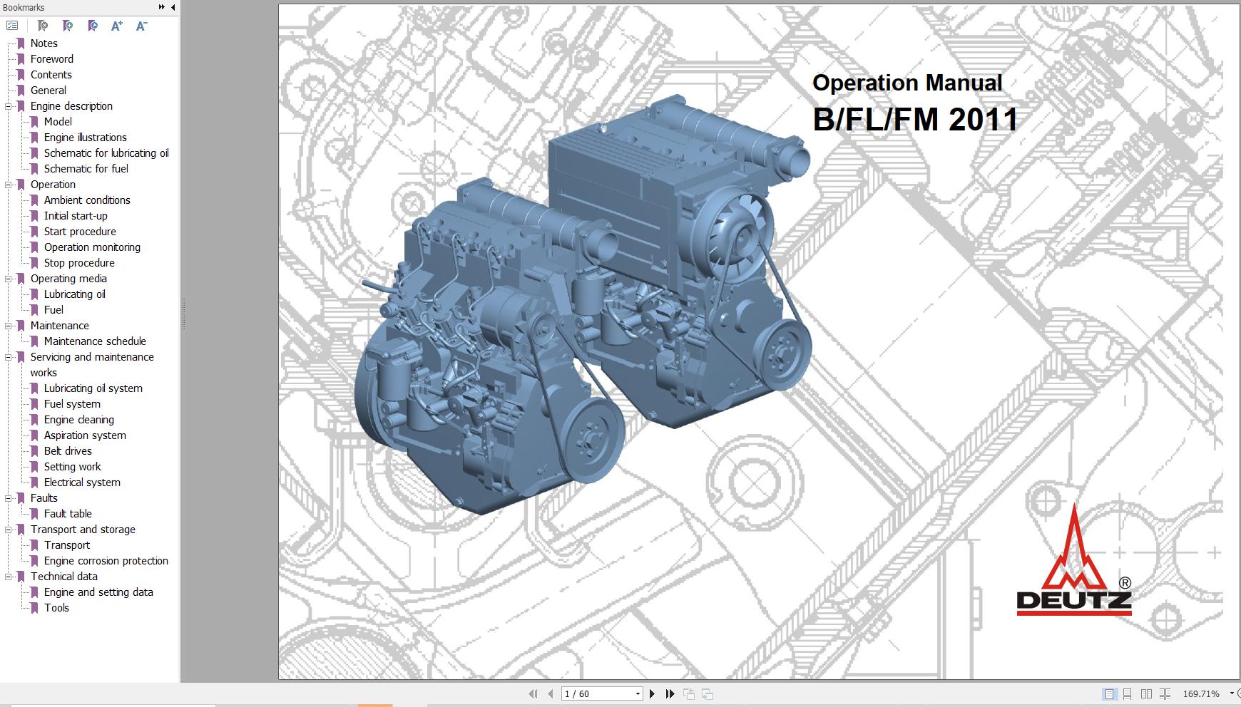 Deutz Engine B2011 FL2011 FM2011 Operation Manual 03123606en 1
