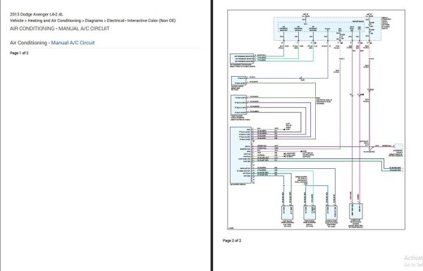 Dodge Avenger L4 2.4L 2013 Electronic Wiring Diagram