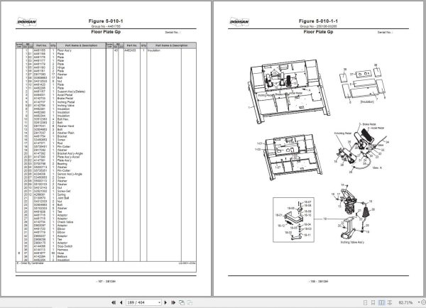Doosan Forklift D160S 5 Parts Catalog SB1084E09 1