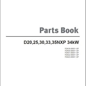 Doosan Forklift D20NXP to D35NXP Parts Catalog SB1296E01