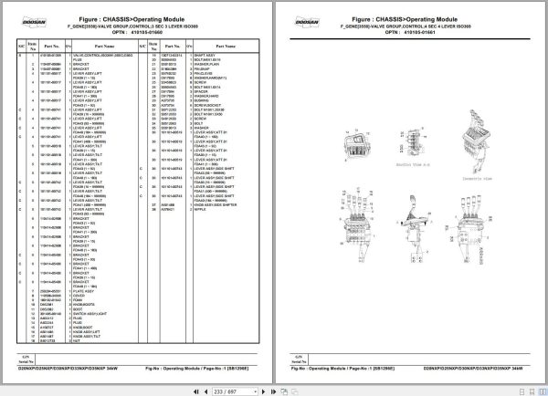 Doosan Forklift D20NXP to D35NXP Parts Catalog SB1296E01 1