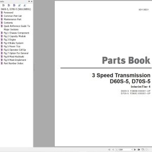 Doosan Forklift D60S 5 D70S 5 Parts Catalog SB1138E01 1