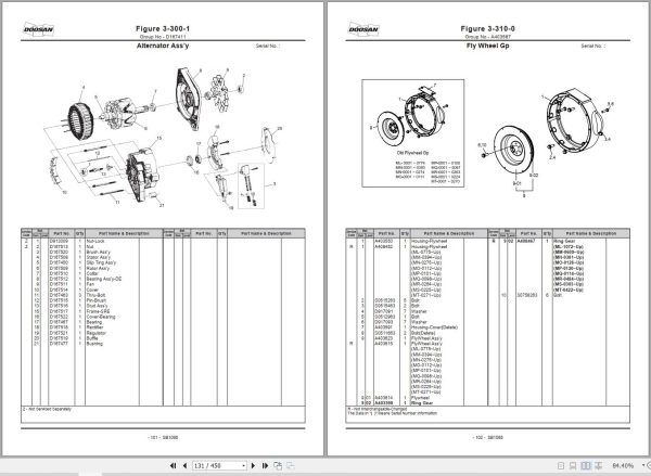Doosan Forklift G20P 5 to G35C 5 Parts Catalog SB1095E08 2