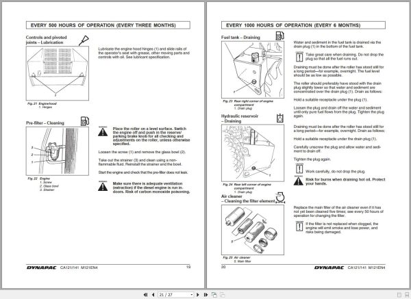 Dynapac Vibratory Roller CA121 CA141 Maintenance Manual M121EN4 2