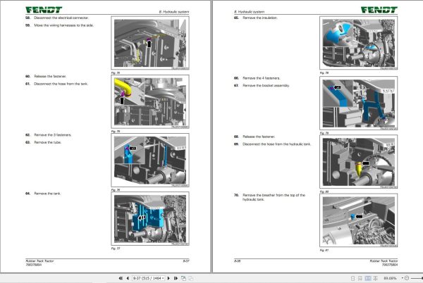 Fendt Tractor 1151 to 1167 Vario MT Workshop Service Manual 79037580A 1