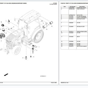 Fendt Tractor 211V NA GEN3 WAM22024X00F04001 99999 F220105 Part Catalog 1
