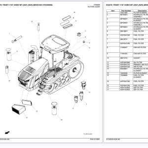Fendt Tractors 1167 VARIO MT 2021 2025 Spare Parts Catalog 1