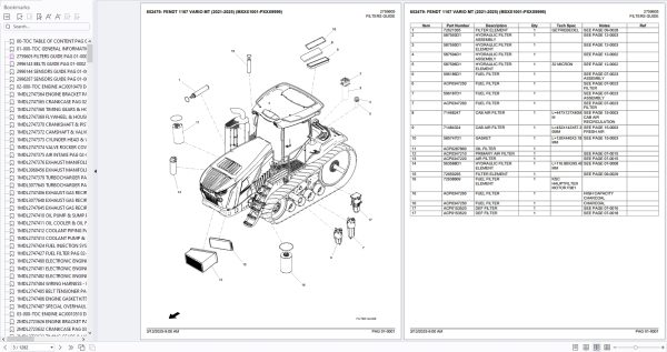 Fendt Tractors 1167 VARIO MT 2021 2025 Spare Parts Catalog 1