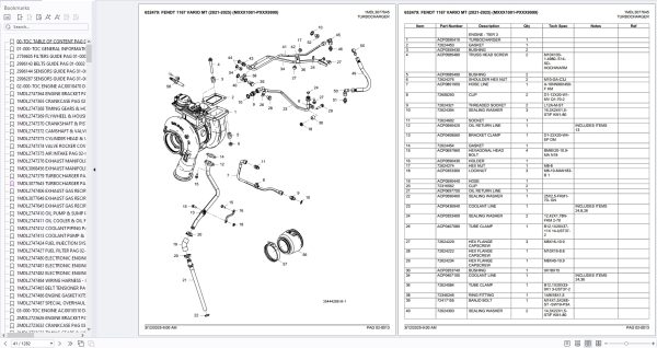 Fendt Tractors 1167 VARIO MT 2021 2025 Spare Parts Catalog 3