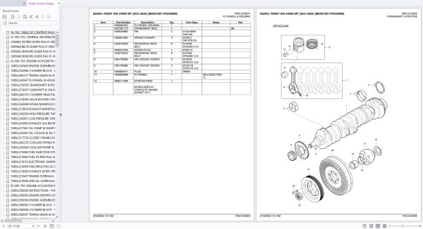Fendt Tractors 938 VARIO MT 2021 2025 Spare Parts Catalog 1