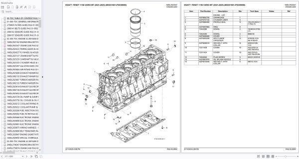 Fendt Tractors Rubber Tracked 1156 VARIO MT 2021 2025 Spare Part Catalog 1