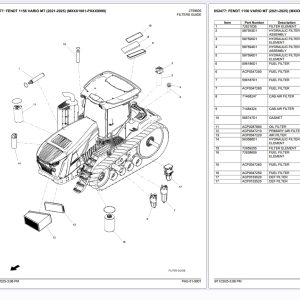 Fendt Tractors Rubber Tracked 1156 VARIO MT 2021 2025 Spare Part Catalog 3