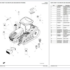 Fendt Tractors Rubber Tracked 1162 VARIO MT 2021 2025 Spare Part Catalog 1
