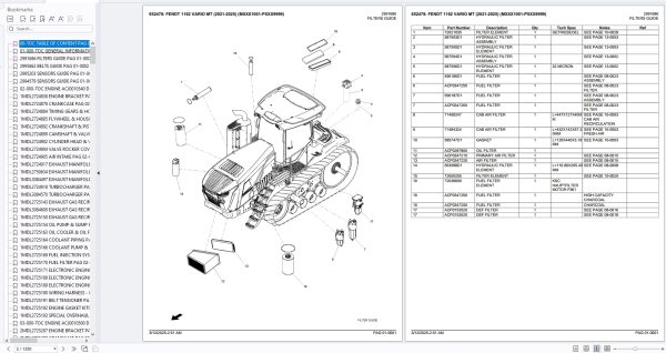 Fendt Tractors Rubber Tracked 1162 VARIO MT 2021 2025 Spare Part Catalog 1