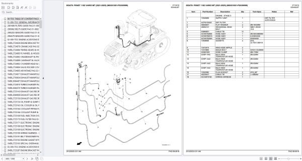 Fendt Tractors Rubber Tracked 1162 VARIO MT 2021 2025 Spare Part Catalog 3