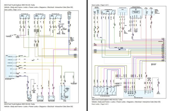 Ford Truck Explorer 4WD V6 3.0L Turbo Wiring Diagrams 1