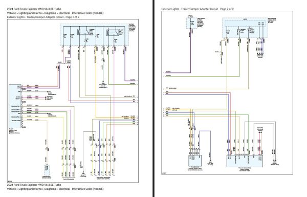 Ford Truck Explorer 4WD V6 3.0L Turbo Wiring Diagrams 2