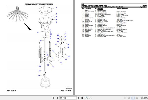 GSI Agridry Gravity Grain Spreaders Parts Catalog 652169 2