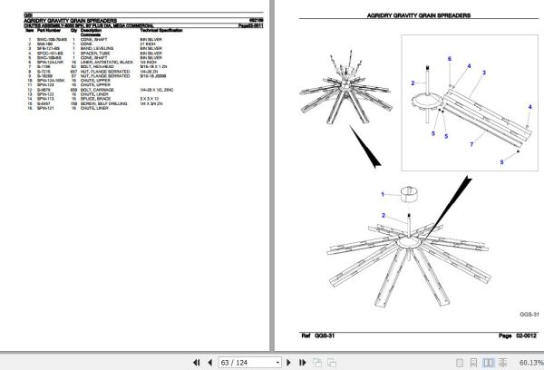 GSI Agridry Gravity Grain Spreaders Parts Catalog 652169 3
