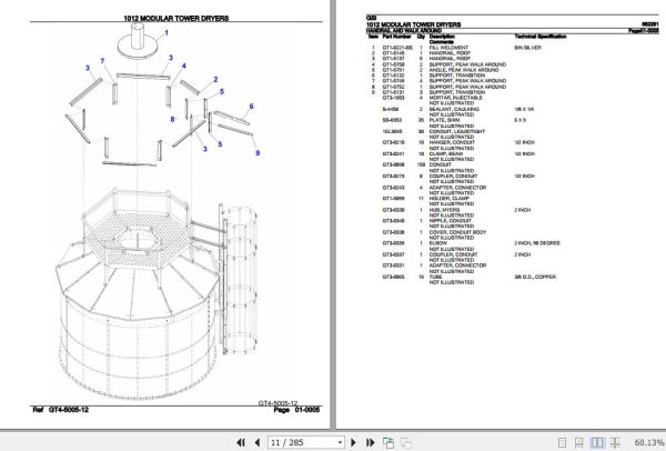 GSI Modular Tower Dryers 1012 Parts Catalog 652291 2