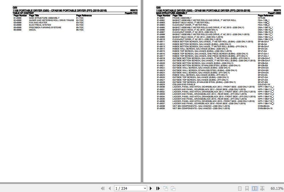 GSI Portable Dryer 1108 CFAB190 Parts Catalog 652072 1