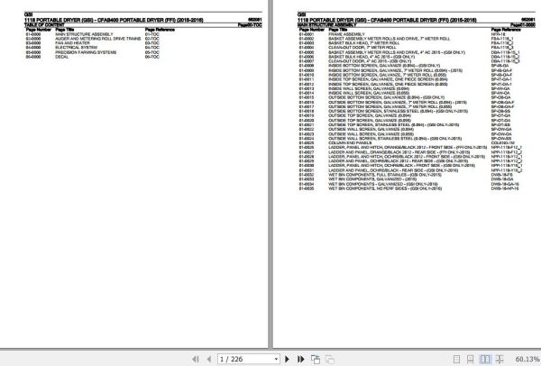 GSI Portable Dryer 1118 CFAB400 Parts Catalog 652081 1