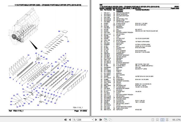 GSI Portable Dryer 1118 CFAB400 Parts Catalog 652081 2