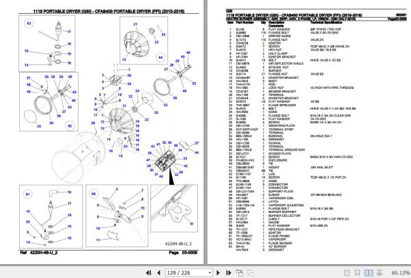 GSI Portable Dryer 1118 CFAB400 Parts Catalog 652081 3