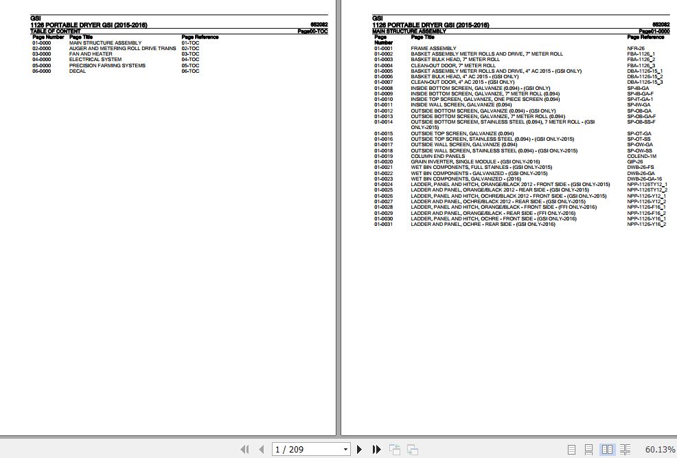 GSI Portable Dryer 1126 Parts Catalog 652082 1