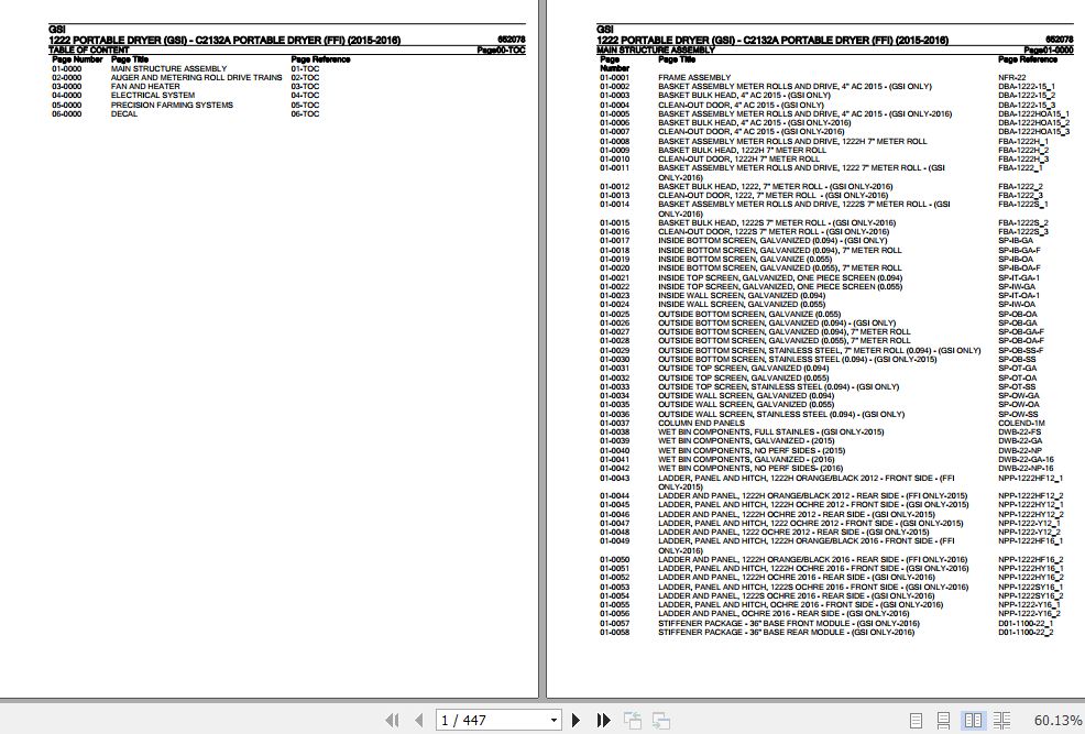 GSI Portable Dryer 1222 C2132A Parts Catalog 652078 1