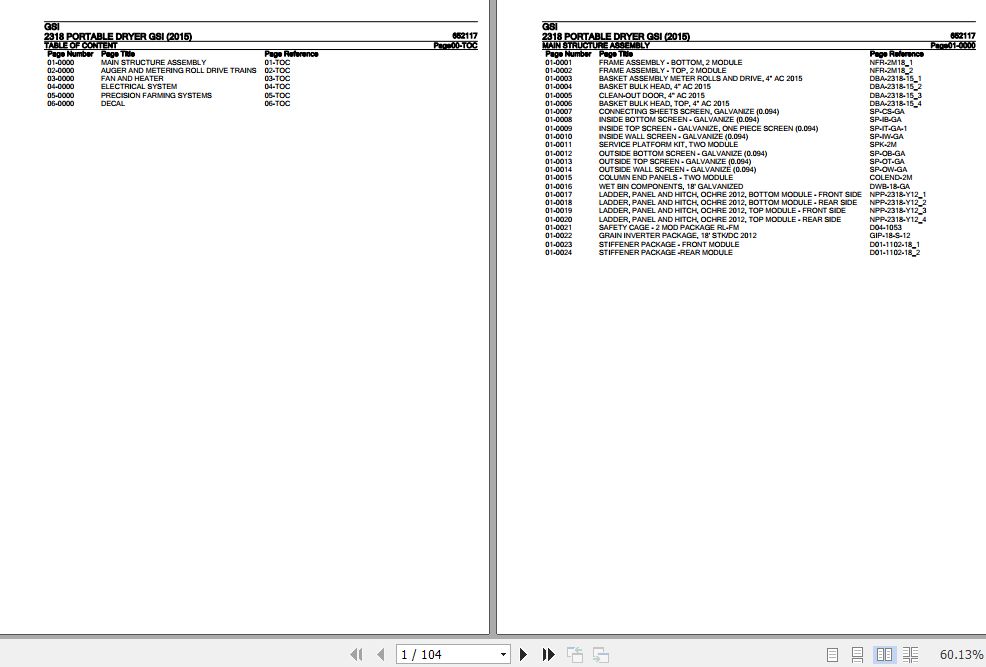 GSI Portable Dryer 2318 Parts Catalog 652117 1