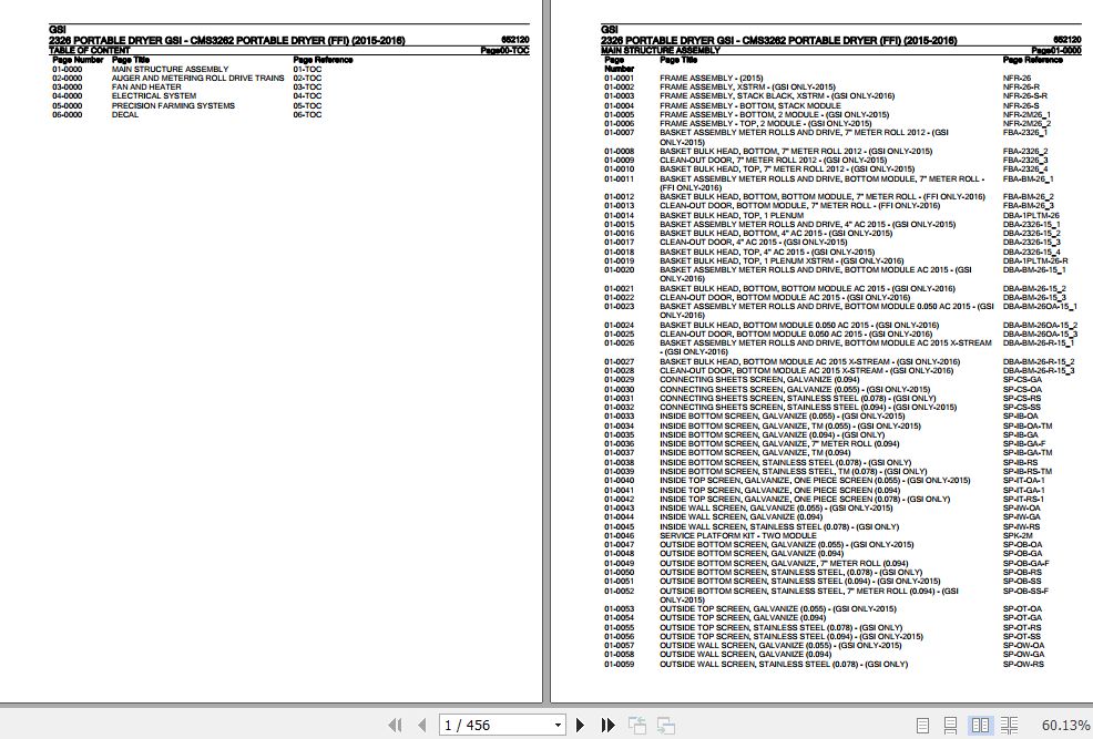 GSI Portable Dryer 2326 CMS3262 Parts Catalog 652120 1