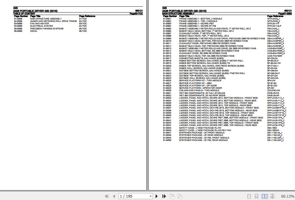 GSI Portable Dryer 2426 Parts Catalog 652121 1