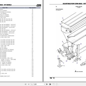 Gleaner Adjustable Row Corn Head 1977 Parts Catalog 79005086 1