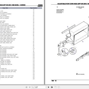 Gleaner Adjustable Row Corn Head N Series 1980 Parts Catalog 79005798 1