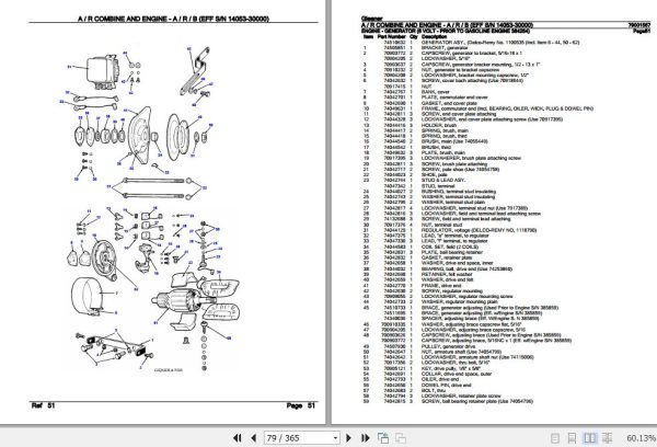 Gleaner Combine A R Engine A R B Parts Catalog 790015673 3
