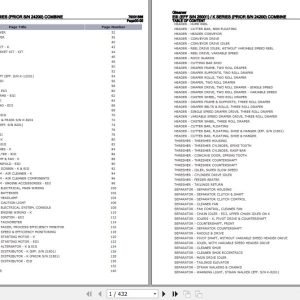 Gleaner Combine EIII K Series Parts Catalog 79001566 1