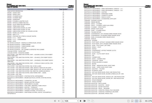 Gleaner Combine F3 Parts Catalog 79006818 1