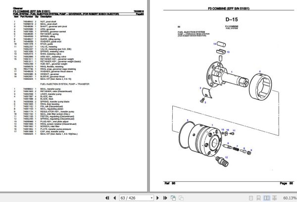 Gleaner Combine F3 Parts Catalog 79006818 3