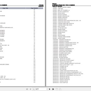 Gleaner Combine G Series Parts Catalog 79001564 1