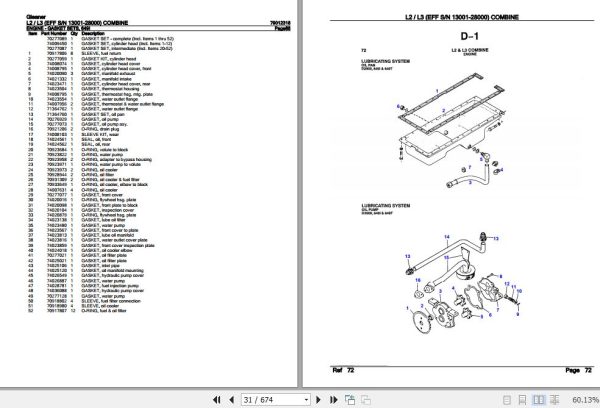 Gleaner Combine L2 L3 Parts Catalog 79012318 2